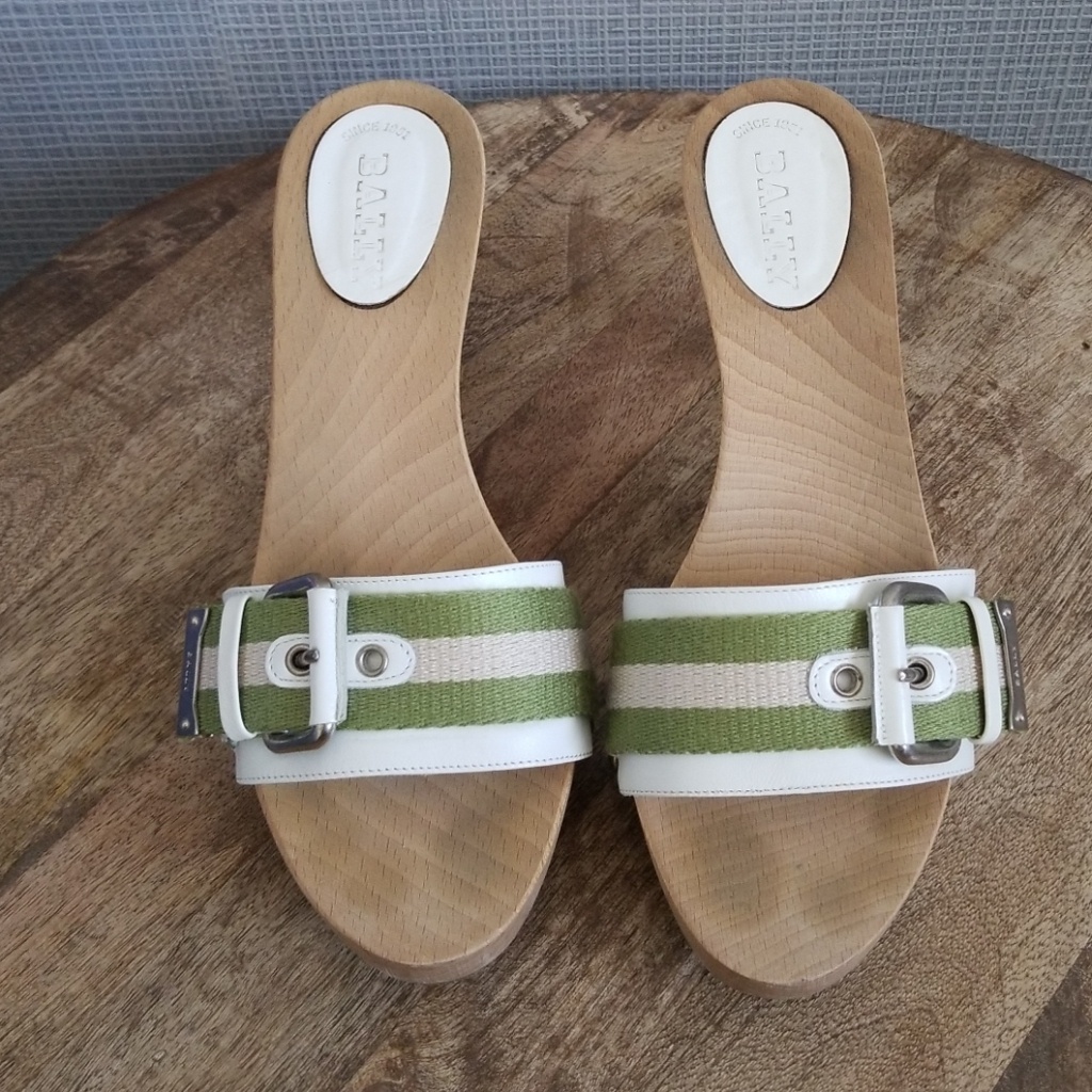 Bally Iliana Buckle Clog Wedge Sandal